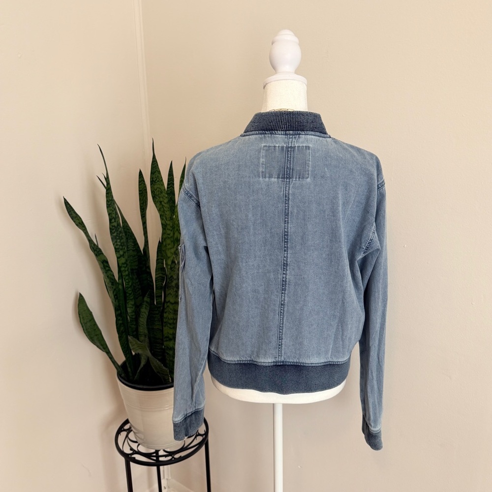 Juicy Couture | Lightweight Denim Blue Bomber Jacket - Picture 3 of 9